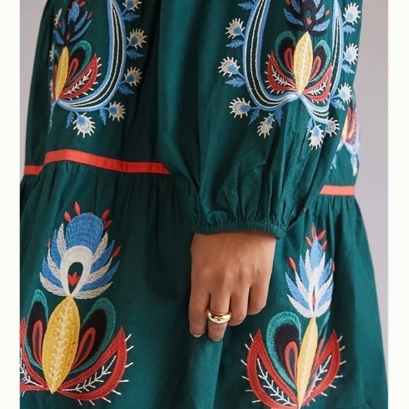 ANTHROPOLOGIE Let Me Be Embroidered Tunic Dress - Picture 6 of 14